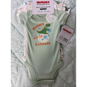 HUGGIES 3 Months 3 piece Boys Bodysuit Set